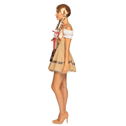 Dirndl Jurk Oktoberfest Bruin van Boland koop je bij Partywinkel