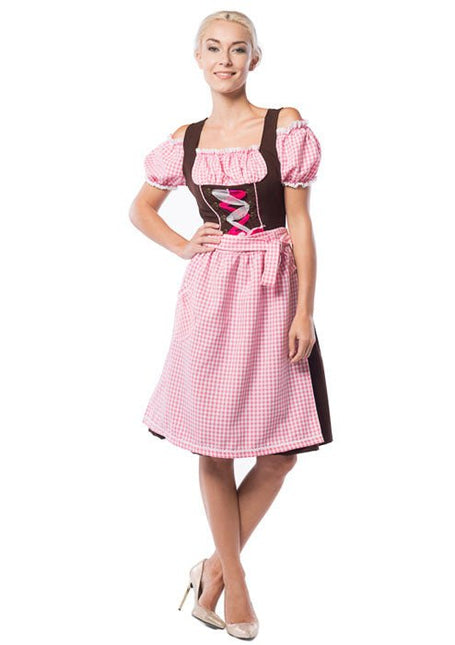 Dirndl Jurk Oktoberfest Lang Roze van PartyXclusive koop je bij Partywinkel