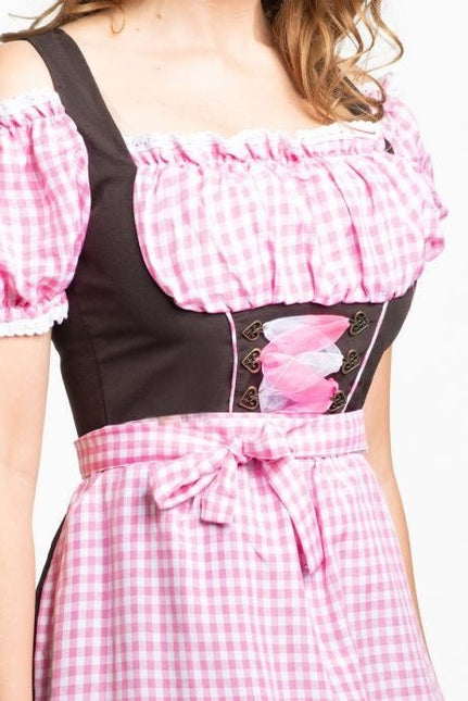 Dirndl Jurk Oktoberfest Lang Roze van PartyXclusive koop je bij Partywinkel