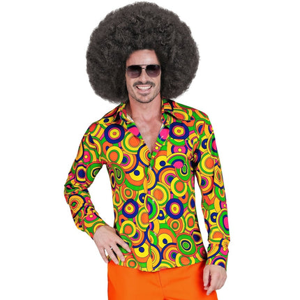 Disco 70S Blouse Gekleurd Heren van Widmann koop je bij Partywinkel