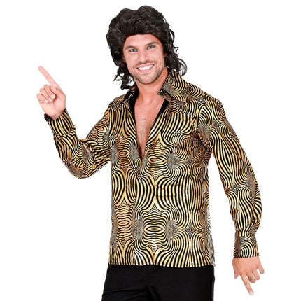 Disco 70S Blouse Goud Heren van Widmann koop je bij Partywinkel