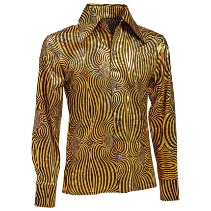 Disco 70S Blouse Goud Heren van Widmann koop je bij Partywinkel