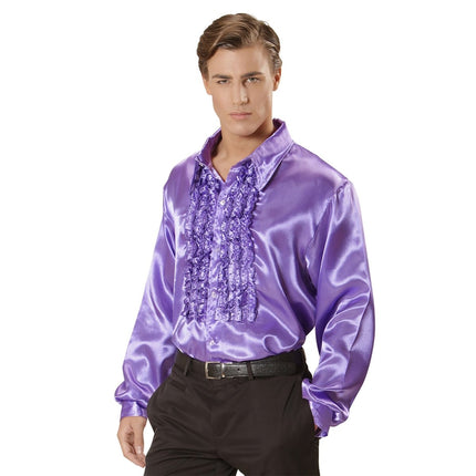 Disco 70S Blouse Paars Heren van Widmann koop je bij Partywinkel