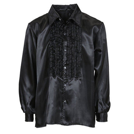 Disco 70S Blouse Zwart Heren van Widmann koop je bij Partywinkel