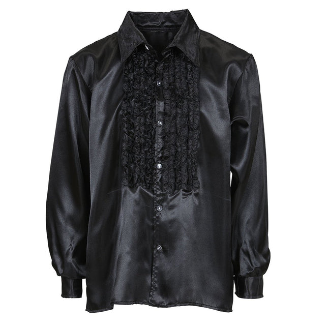 Disco 70S Blouse Zwart Heren van Widmann koop je bij Partywinkel