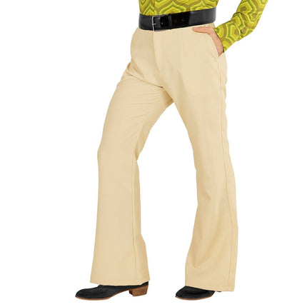 Disco 70S Broek Beige Heren van Widmann koop je bij Partywinkel