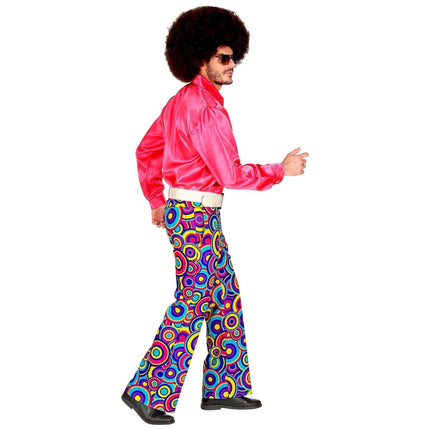 Disco 70S Broek Blauw Paars Heren van Widmann koop je bij Partywinkel