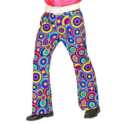 Disco 70S Broek Blauw Paars Heren van Widmann koop je bij Partywinkel