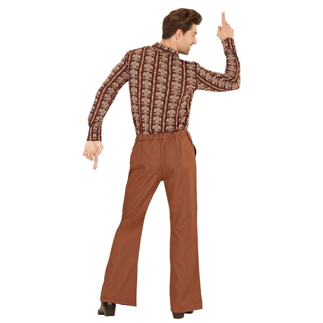 Disco 70S Broek Bruin Heren van Widmann koop je bij Partywinkel