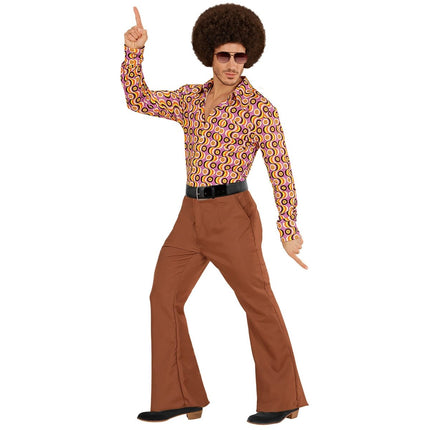 Disco 70S Broek Bruin Heren van Widmann koop je bij Partywinkel