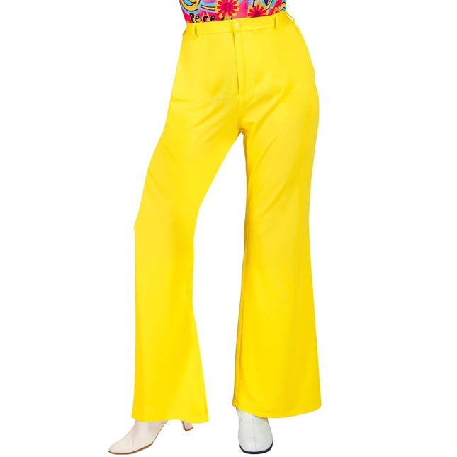 Disco 70S Broek Geel Dames van Widmann koop je bij Partywinkel