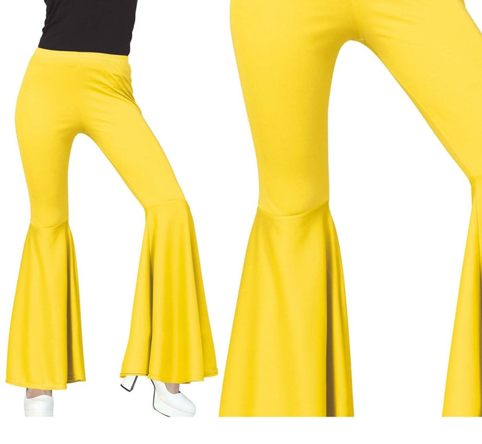 Disco 70S Broek Geel Dames van Fiestas Guirca koop je bij Partywinkel