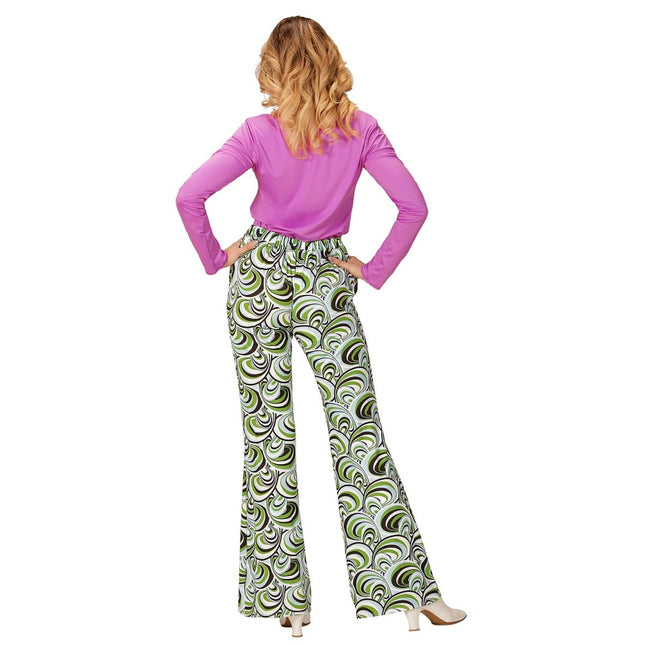 Disco 70S Broek Groen Dames van Widmann koop je bij Partywinkel