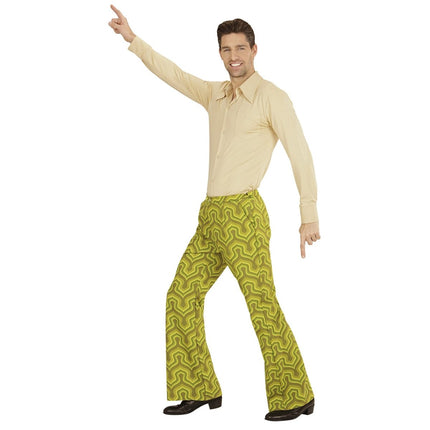 Disco 70S Broek Groen Heren van Widmann koop je bij Partywinkel