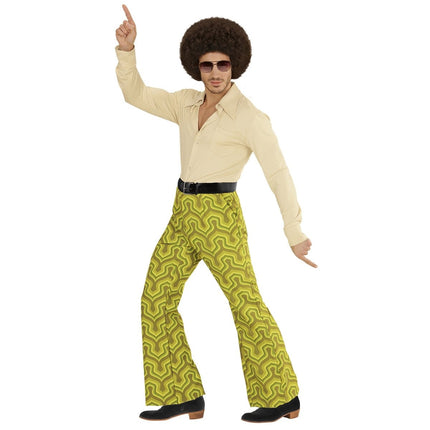 Disco 70S Broek Groen Heren van Widmann koop je bij Partywinkel