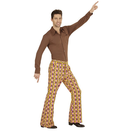 Disco 70S Broek Lila Heren van Widmann koop je bij Partywinkel