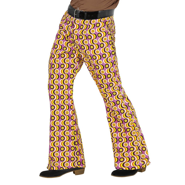 Disco 70S Broek Lila Heren van Widmann koop je bij Partywinkel