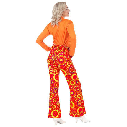 Disco 70S Broek Oranje Dames Bubbels van Widmann koop je bij Partywinkel