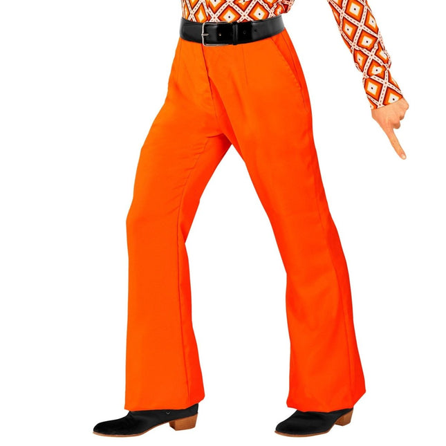 Disco 70S Broek Oranje Heren van Widmann koop je bij Partywinkel