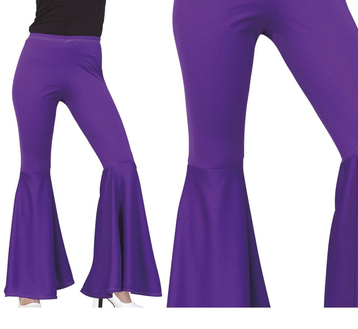 Disco 70S Broek Paars Dames van Fiestas Guirca koop je bij Partywinkel
