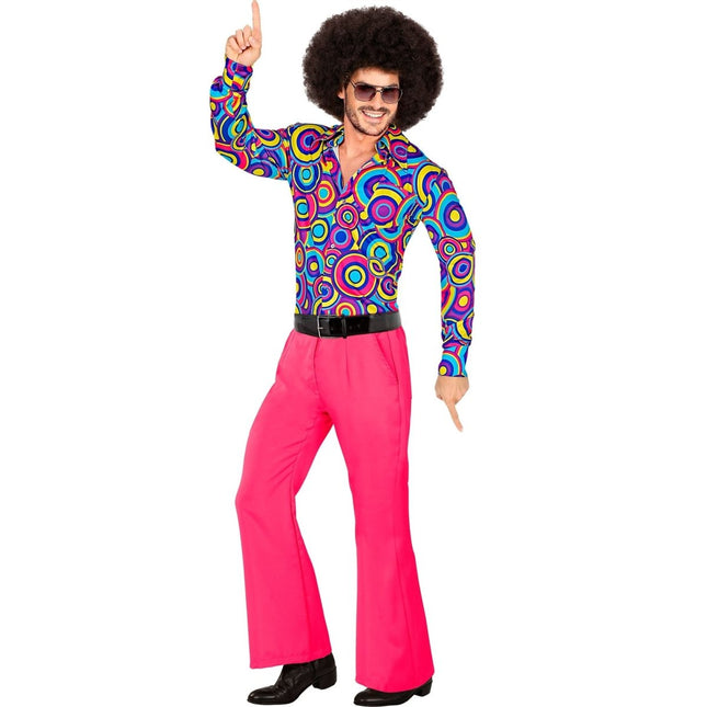 Disco 70S Broek Roze Dames van Widmann koop je bij Partywinkel