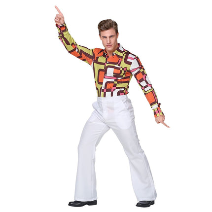 Disco 70S Broek Wit Heren van Widmann koop je bij Partywinkel