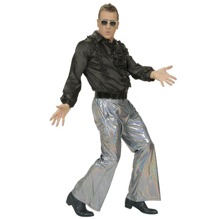 Disco 70S Broek Zilver Heren van Widmann koop je bij Partywinkel