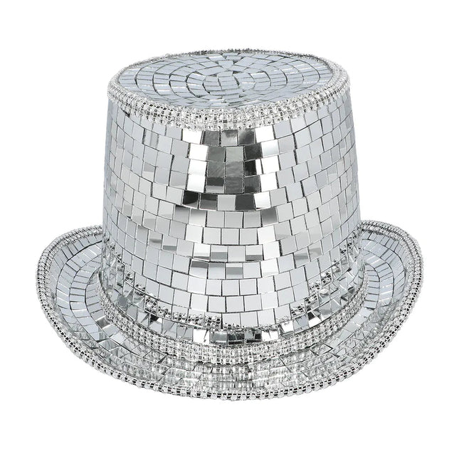 Disco 70S Hoed Zilver Discobal Look van Boland koop je bij Partywinkel