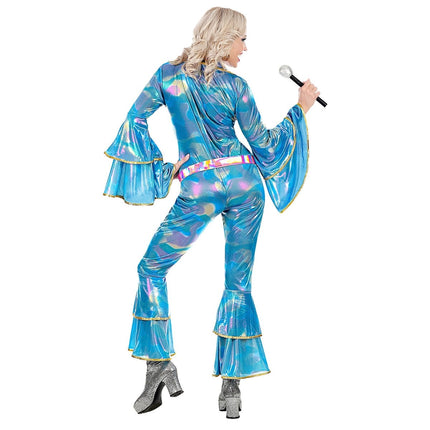 Disco 70S Jumpsuit Blauw Dames van Widmann koop je bij Partywinkel
