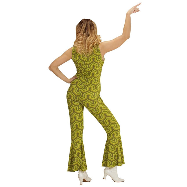 Disco 70S Jumpsuit Groen Dames van Widmann koop je bij Partywinkel