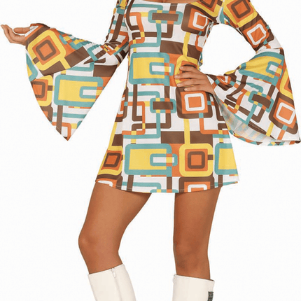 Disco 70S Jurk Dames van Fiestas Guirca koop je bij Partywinkel