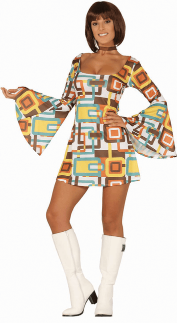 Disco 70S Jurk Dames van Fiestas Guirca koop je bij Partywinkel