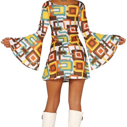 Disco 70S Jurk Dames van Fiestas Guirca koop je bij Partywinkel