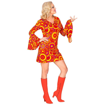 Disco 70S Jurk Oranje Dames van Widmann koop je bij Partywinkel