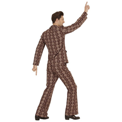 Disco 70S Kostuum Bruin Heren Oldschool van Widmann koop je bij Partywinkel