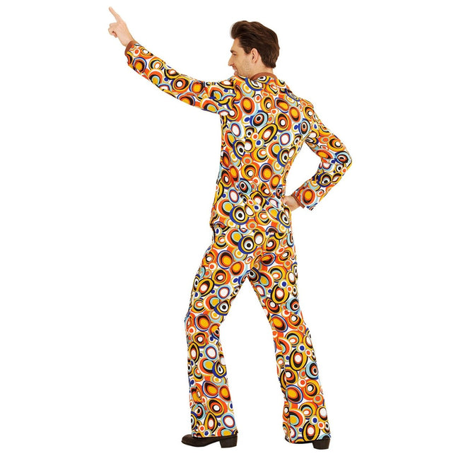 Disco 70S Kostuum Gekleurd Heren Cirkels van Widmann koop je bij Partywinkel