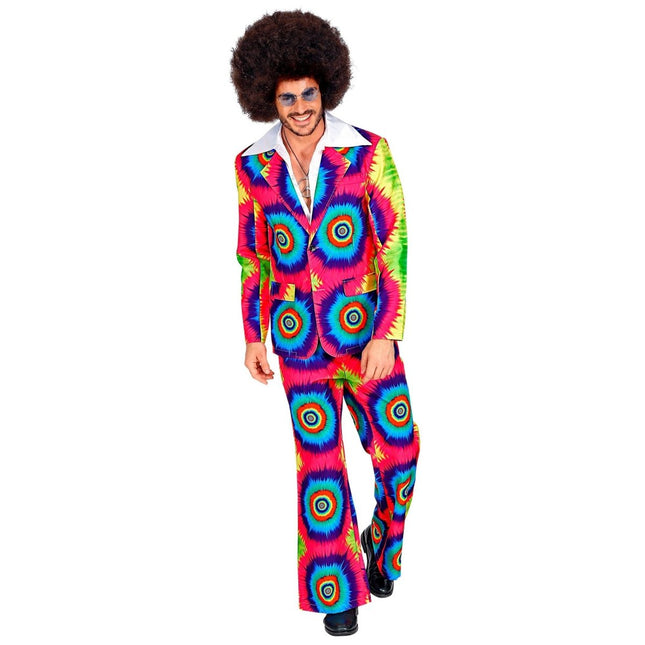 Disco 70S Kostuum Gekleurd Heren Groovy van Widmann koop je bij Partywinkel