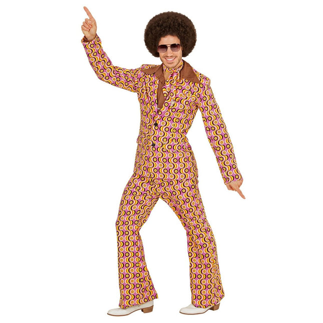 Disco 70S Kostuum Gekleurd Heren Retro van Widmann koop je bij Partywinkel