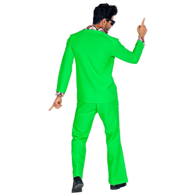 Disco 70S Kostuum Neon Groen Heren van Widmann koop je bij Partywinkel