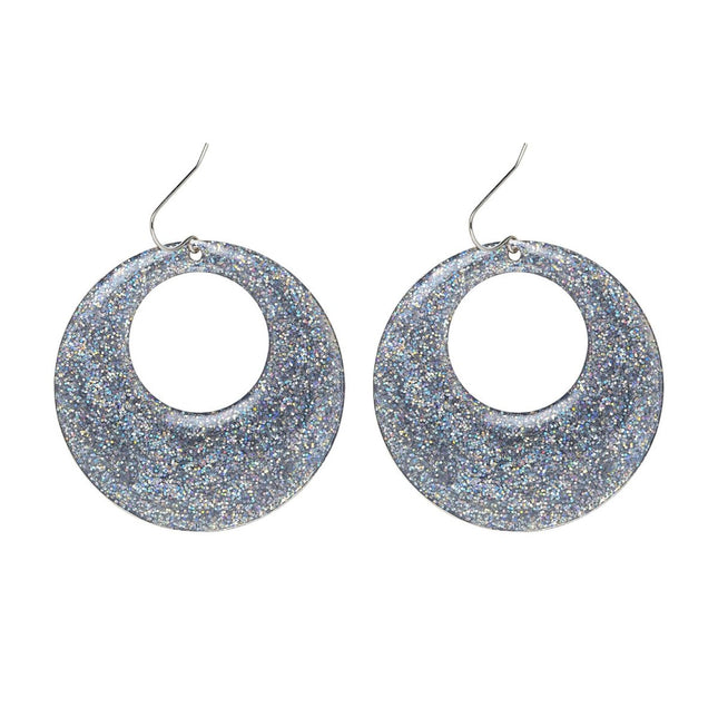 Disco 70S Oorbellen Zilver van Widmann koop je bij Partywinkel