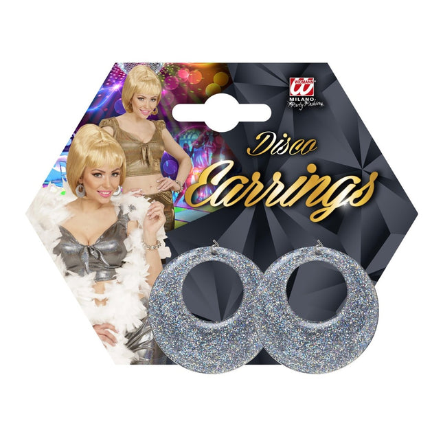 Disco 70S Oorbellen Zilver van Widmann koop je bij Partywinkel