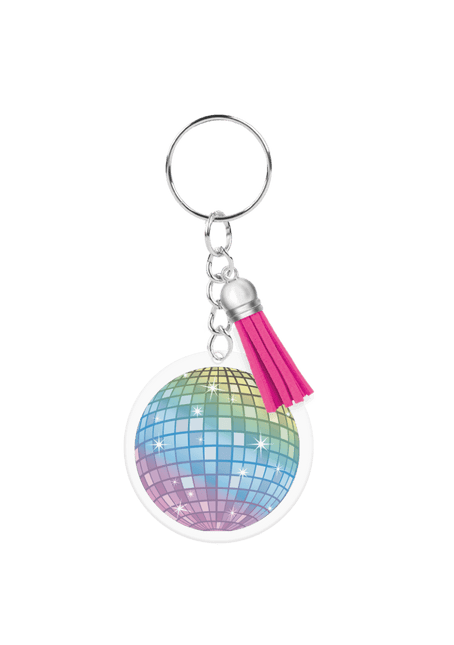 Disco 70S Sleutelhanger Discobol Acryl 13,5cm van Paper Dreams koop je bij Partywinkel