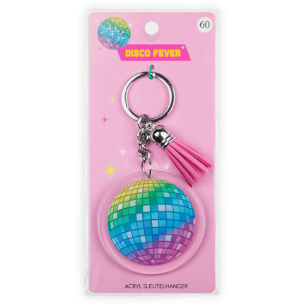 Disco 70S Sleutelhanger Discobol Acryl 13,5cm van Paper Dreams koop je bij Partywinkel