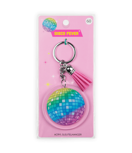 Disco 70S Sleutelhanger Discobol Acryl 13,5cm van Paper Dreams koop je bij Partywinkel