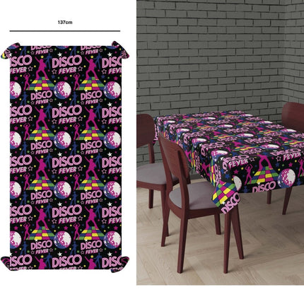 Disco 70S Tafelkleed 2,74m van Fiestas Guirca koop je bij Partywinkel