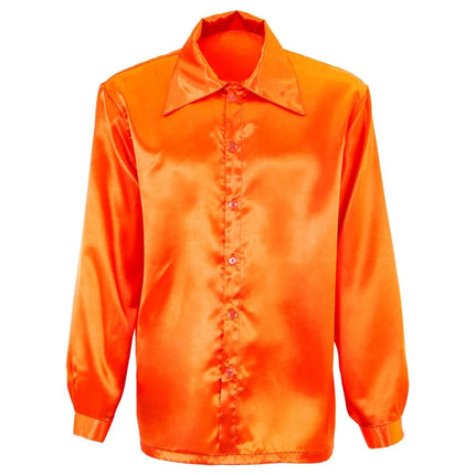 Disco Blouse Oranje Heren van Widmann koop je bij Partywinkel