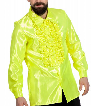 Disco Blouse Ruches Lime Groen van Wilbers & Wilbers koop je bij Partywinkel