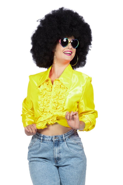 Disco Blouse Ruches Lime Groen van Wilbers & Wilbers koop je bij Partywinkel