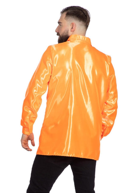 Disco Blouse Ruches Oranje van Wilbers & Wilbers koop je bij Partywinkel