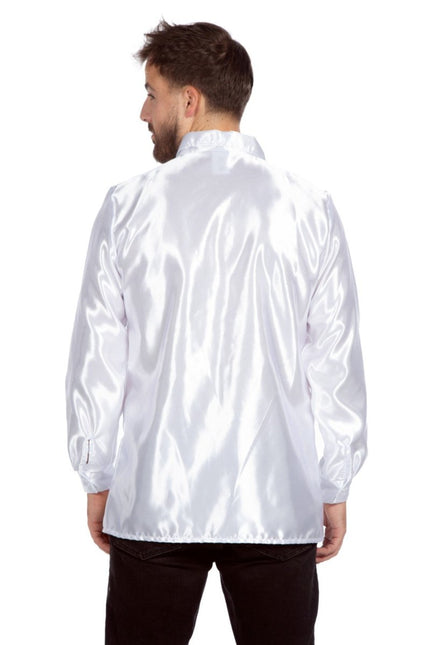 Disco Blouse Ruches Wit van Wilbers & Wilbers koop je bij Partywinkel